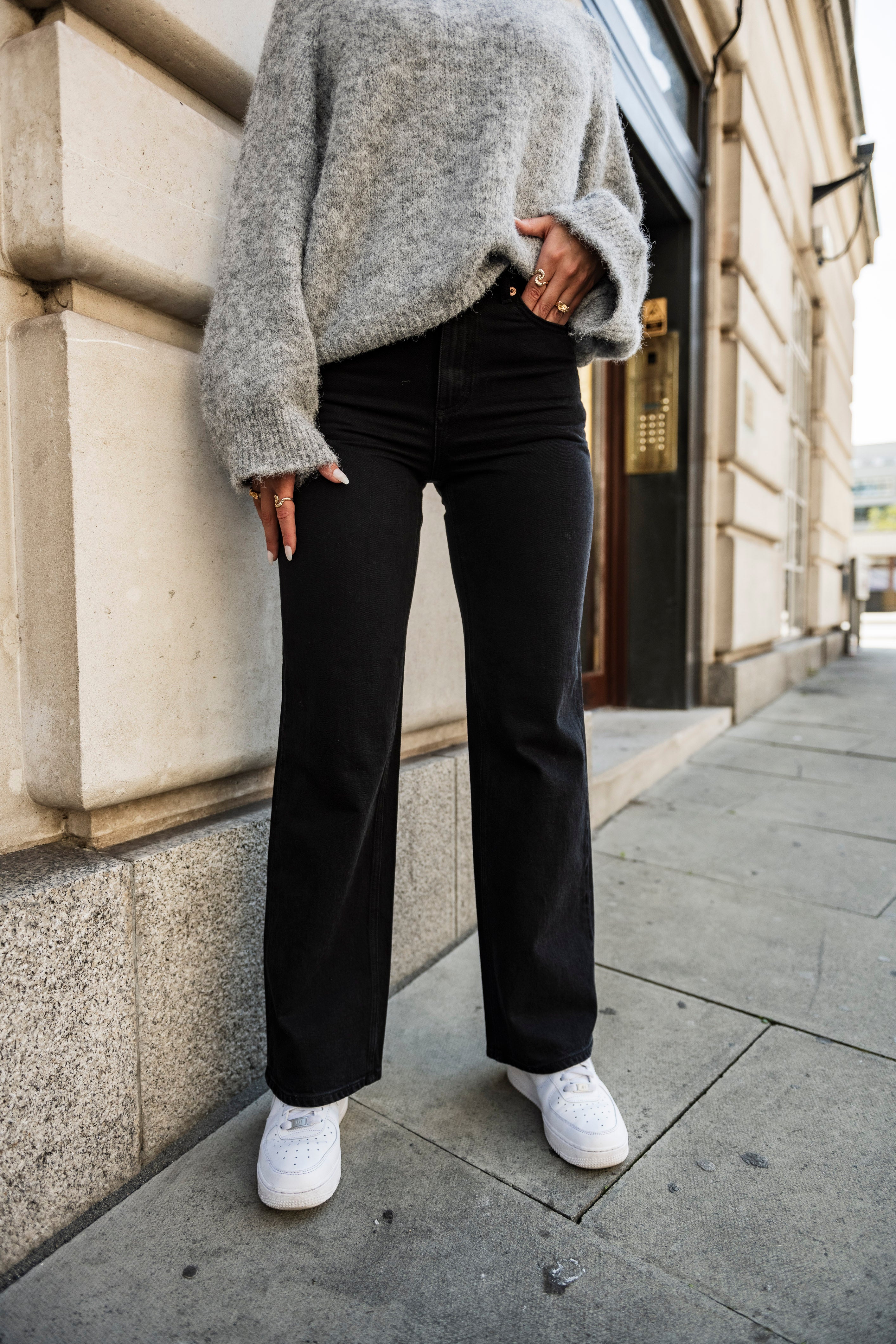 VMTESSA Wide Jeans - Black